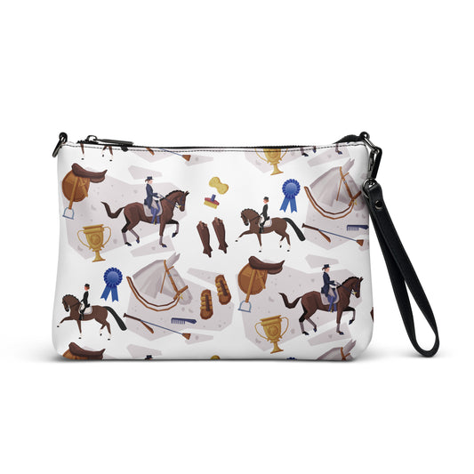 Show Ring Chic Crossbody Bag, Equestrian Show Tack Design, Perfect Show Day Accessory, Show Day Hair Accessories, Horse Show Makeup Bag, Versatile Day-to-Night Bag