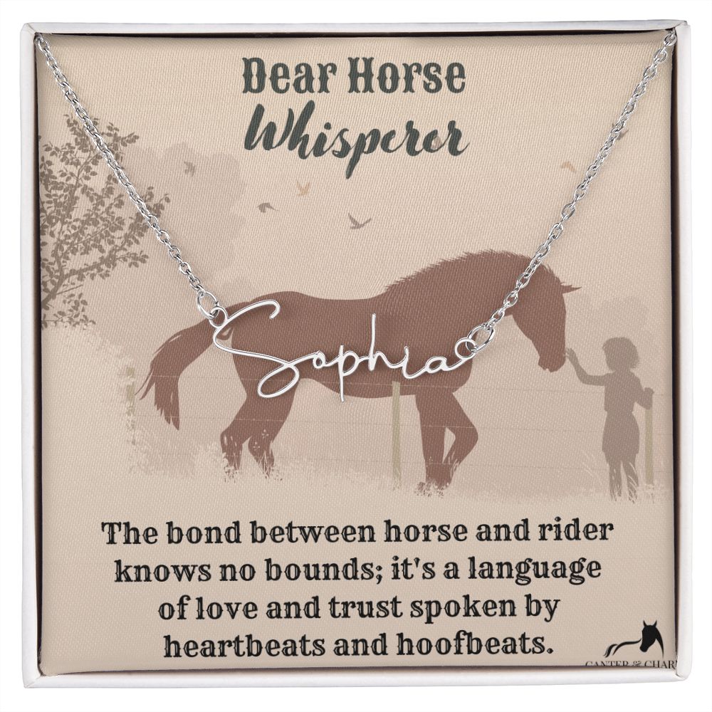 Equestrian Bond Personalized Name Necklace - Celebrate the Rider & Horse Connection