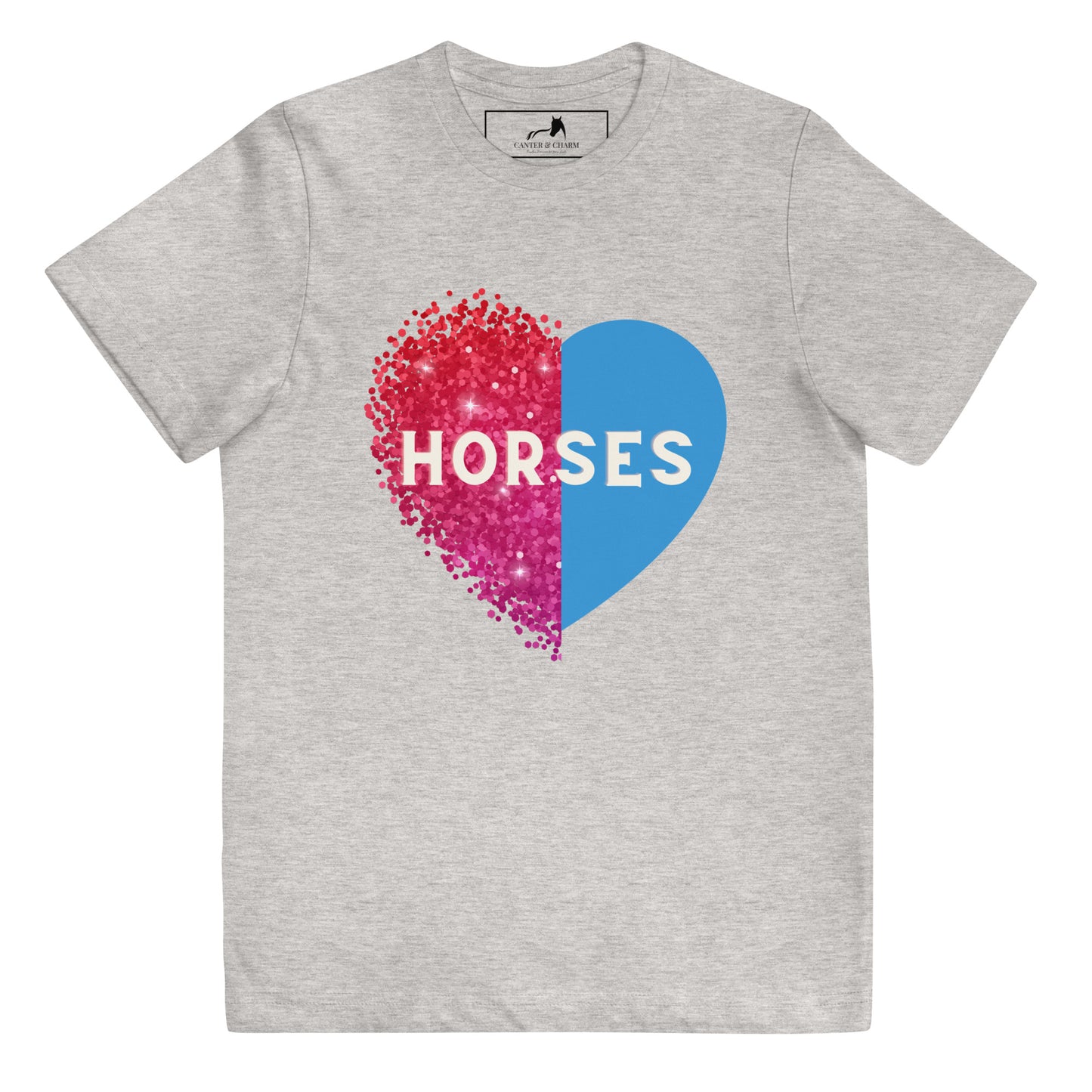 Equestrian Love Fading Heart Horse Tee - Youth - Horse Lover Gift - Equine Fashion - Equestrian Apparel